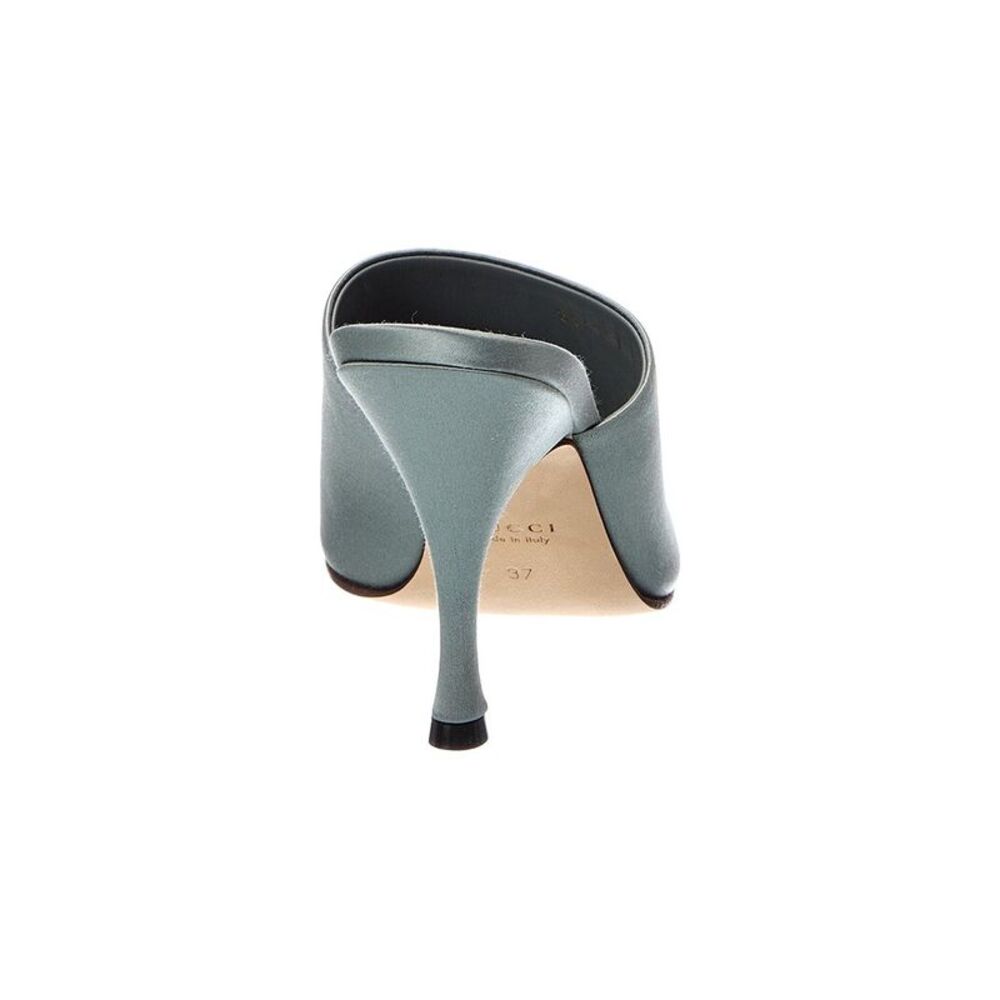 Gucci 100 Satin Sandal, Blue - Picture 3 of 5